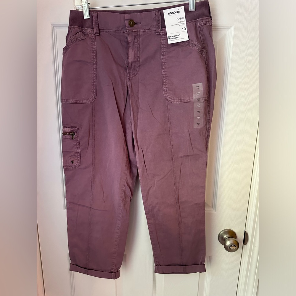 Sonoma Purple Cropped/Capris Size 10